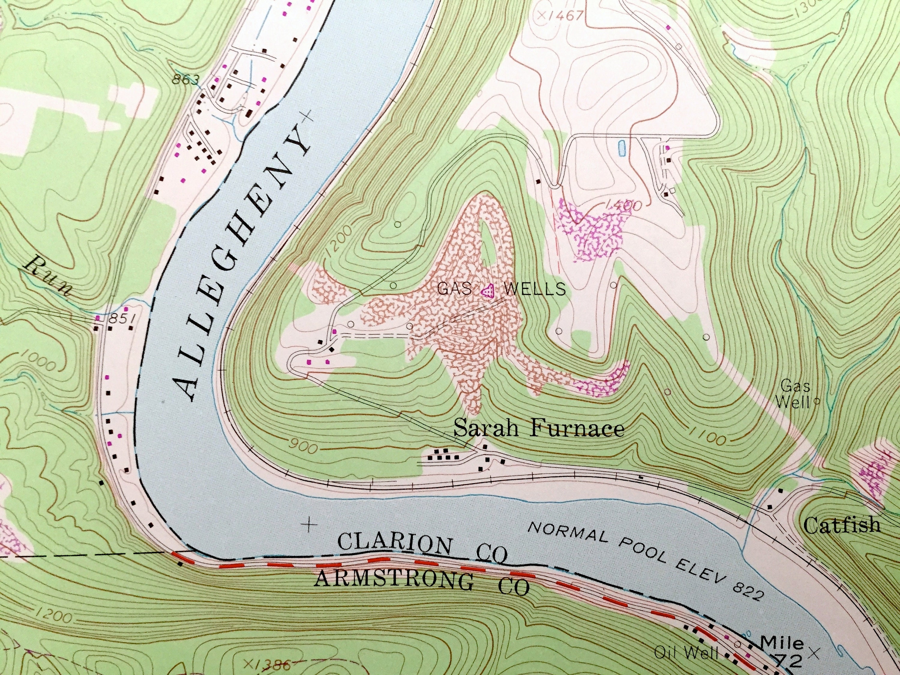 Antique Rimersburg Pennsylvania 1963 US Geological Survey Etsy