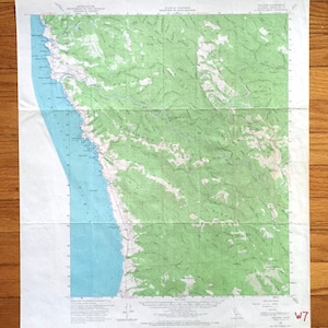 Antique Navarro,California 1961 US Geological Survey Topographische Karte – Mendocino County, Albion, Whitesboro, Elk, Küste, Redwood Forest, CA