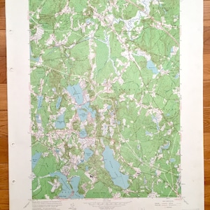 Antieke topografische kaart van Hanover, Massachusetts 1962 US Geological Survey – Pembrooke, Duxbury, Kingston, Halifax, Hanson, Plympton, MA