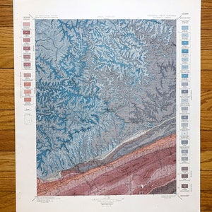 Carte topographique antique de Tazewell, Virginie, 1897 US Geological Survey - Welch, Helena, McDowell, Buchanan, Russell, comté du Wyoming, Virginie-Occidentale