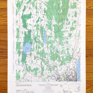 Ancienne carte topographique Newburgh, New York, 1945 US Geological Survey - Ulster, comté d'Orange, Marlboro, Plattekill, Walden, Wallkill, New York