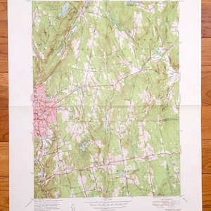 Antiker Torrington, Sharon 1948 US 1948- 1948- Us-Stadtplan – New Hartford, Harwinton, Litchfield County, Burrville, Camp, CT