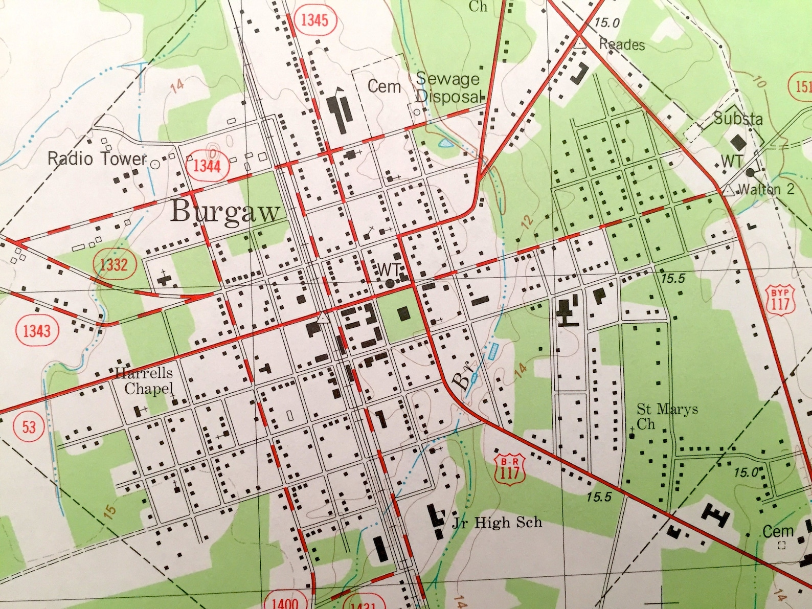 Antique Burgaw North Carolina 1981 US Geological Survey Etsy