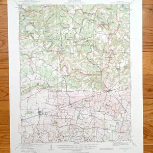 Antique Mammoth Cave, Kentucky 1922 US Geological Survey Topographic Map – National Park, Pig, Cedar Spring, Smiths Grove, Park City, KY