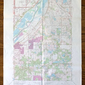 Antique St Paul, Minnesota 1967 US Geological Survey Topographic Map – Hennepin, Dakota County, Bloomington, Burnsville, Lebanon, Saint, MN