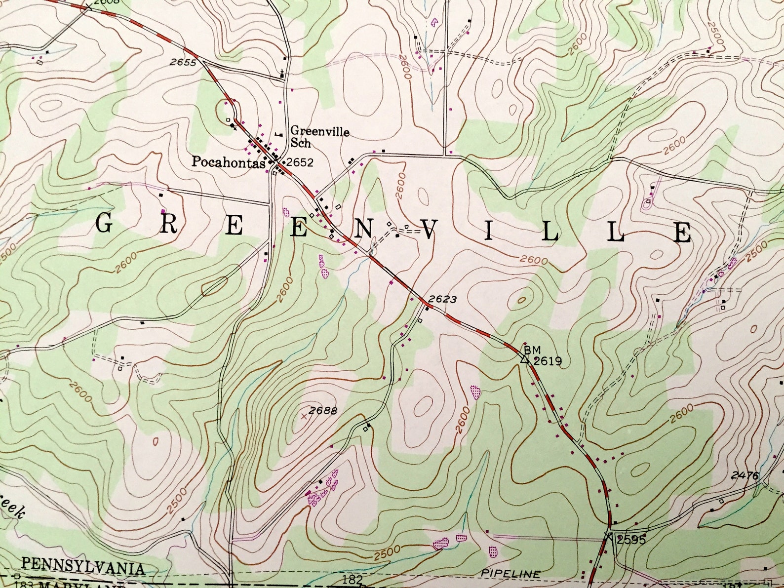 Antique Frostburg Maryland 1949 US Geological Survey Etsy