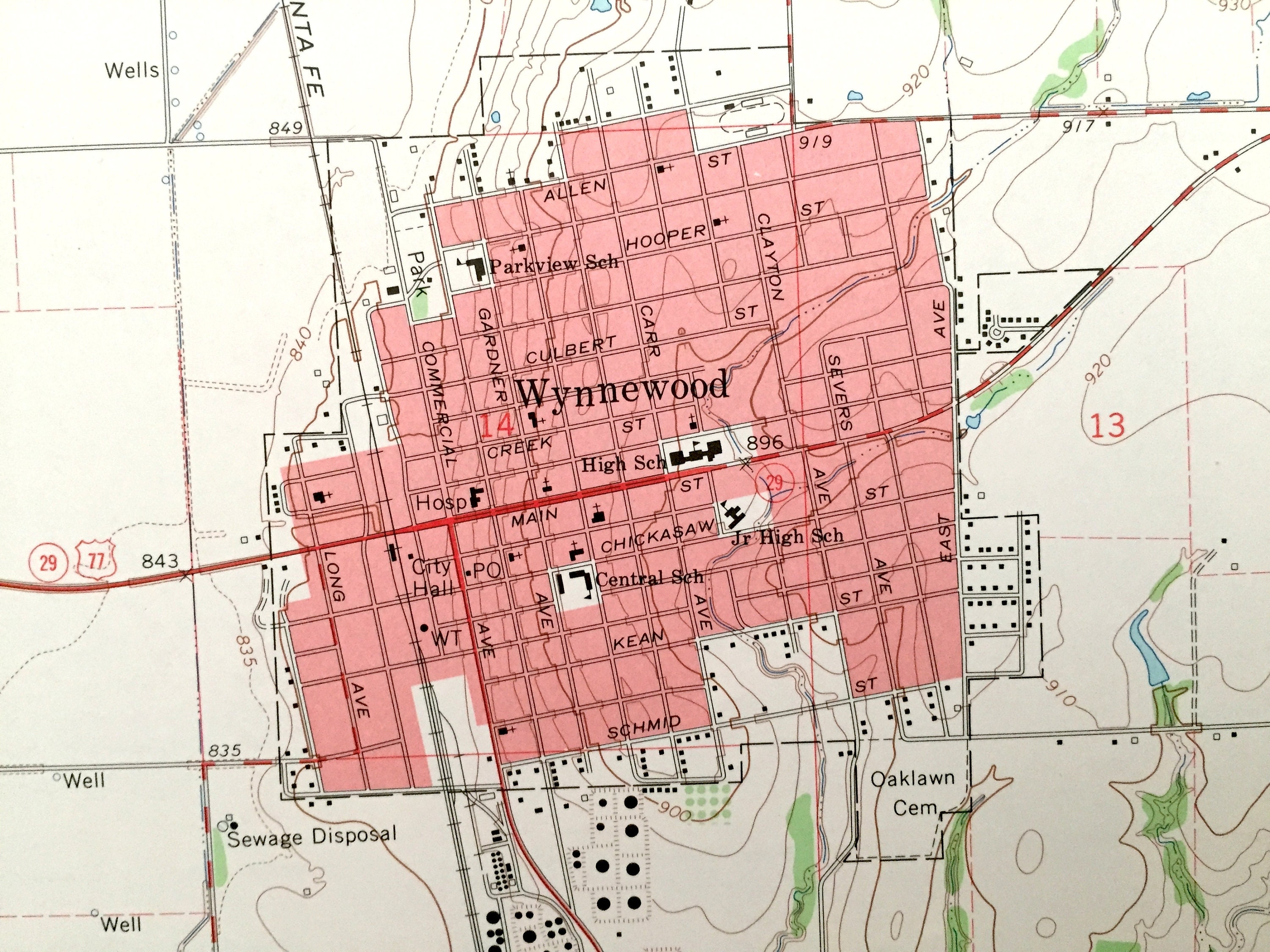 Antique Pauls Valley Oklahoma 1965 US Geological Survey Etsy