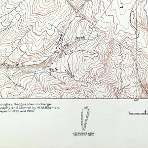 Antique Needle Mountains, Colorado 1902 US Geological Survey ...