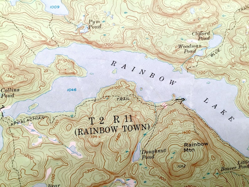 Antique Harrington Lake Maine 1954 US Geological Survey Etsy