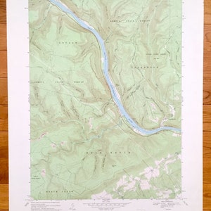 Antique Farrandsville, Pennsylvanie 1966 U.S. Geological Survey carte topographique – comté de Clinton, Grugan, Colebrook, aigle à tête blanche, Beech Creek