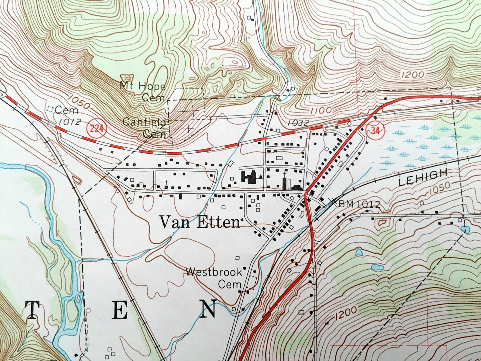Antique Van Etten New York 1969 US Geological Survey Etsy