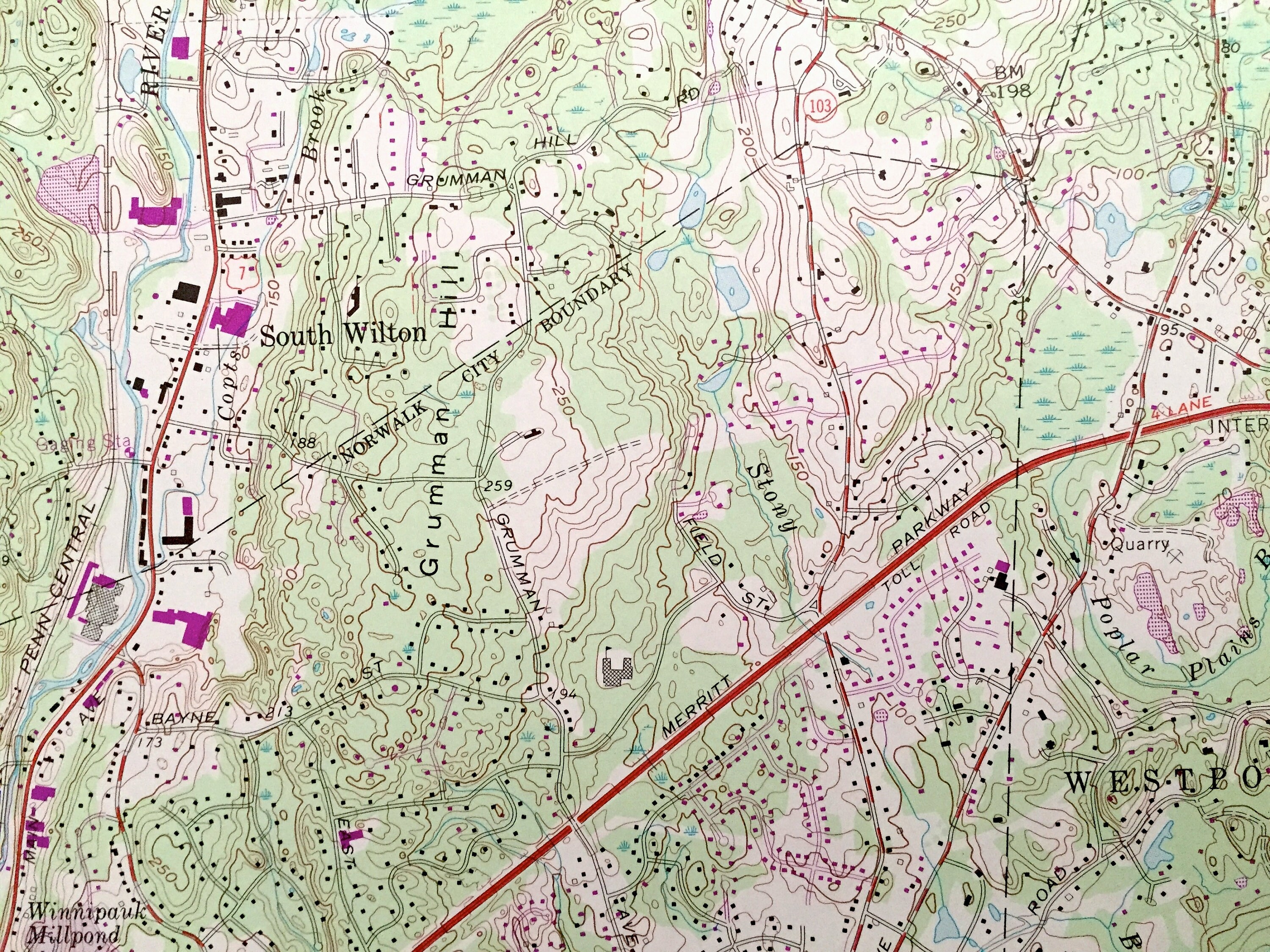 Antique Norwalk North Connecticut 1960 US Geological Survey Etsy