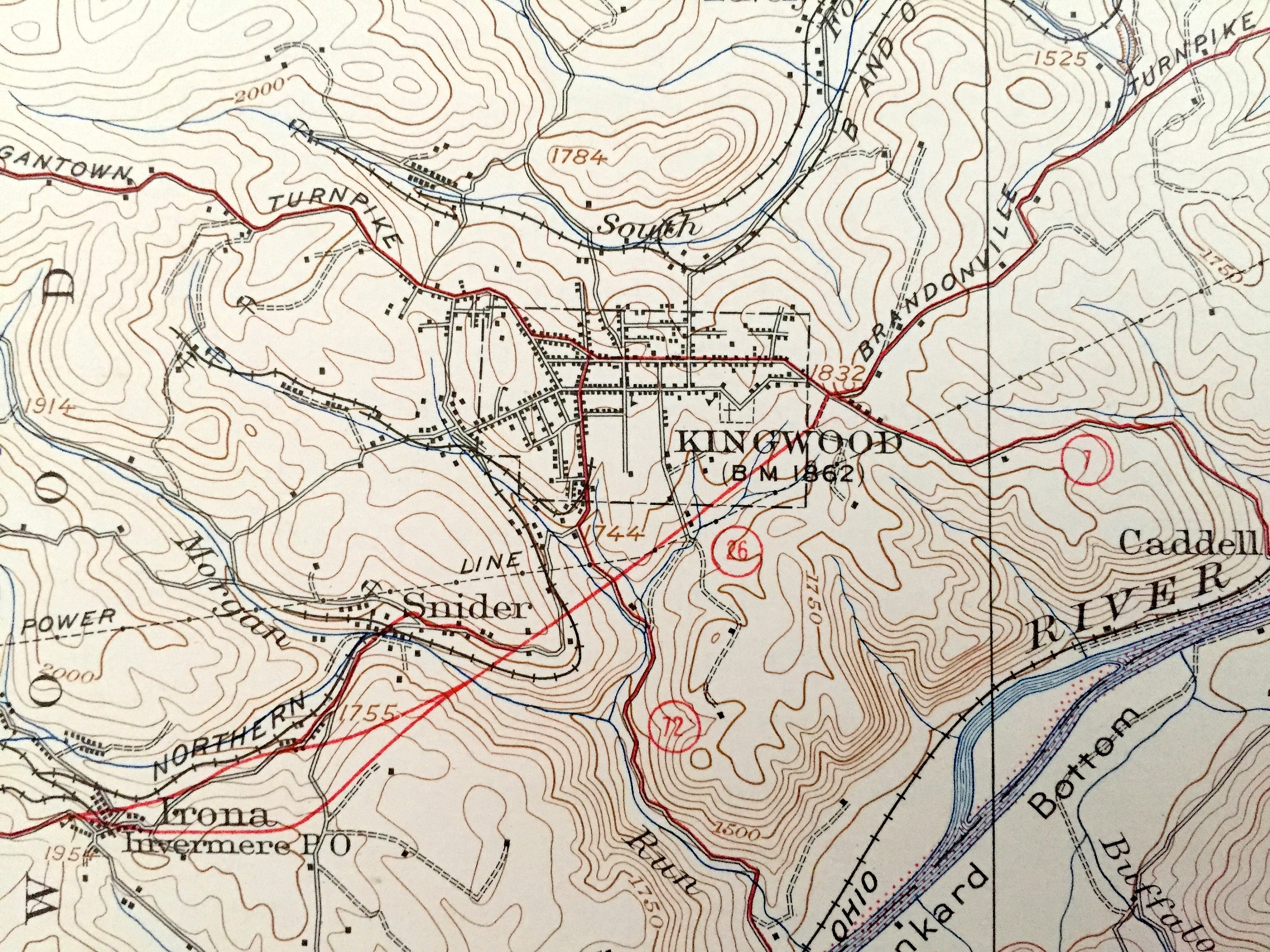 Antique Kingwood West Virginia 1925 US Geological Survey Etsy