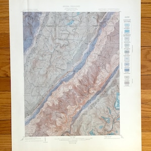 Antique Grantsville, Maryland 1898 US Geological Survey Carte topographique – Allegany, Garrett County, Barton & Somerset, Pennsylvanie MD PA