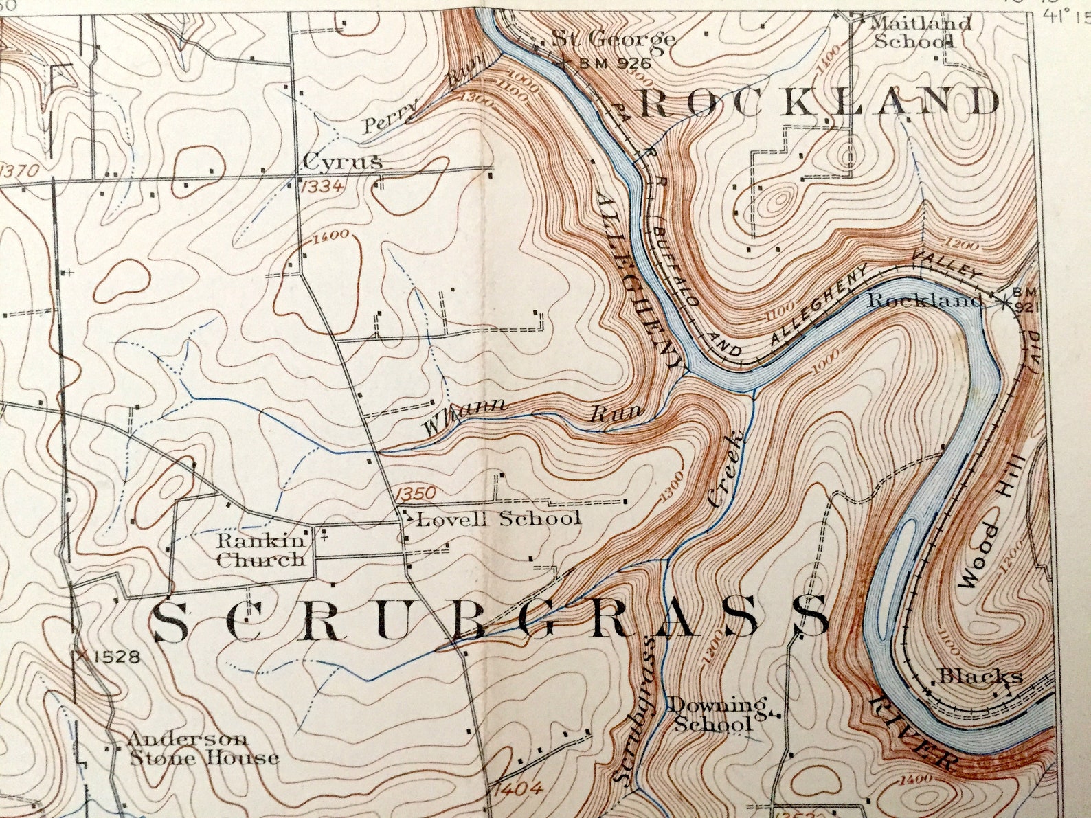 Antique Hilliards Pennsylvania 1912 US Geological Survey Etsy