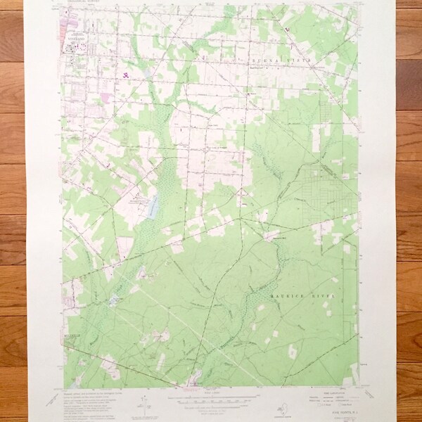 Vineland New Jersey Map Etsy