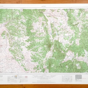 Antique Aztec, Nouveau-Mexique 1965 US Geological Survey Topographic Map – Santa Fe National Forest, Tierra Amarilla Jicarilla Apache Colorado NM