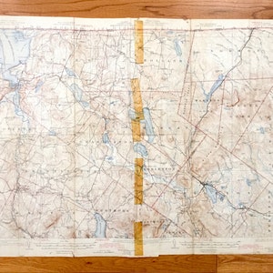 Antike Memphremagog, Vermont 1925 US Geologische Übersicht Topographische Karte - Newport, Derby, Conventry, Orleans Brownington Island Pond Lake VT