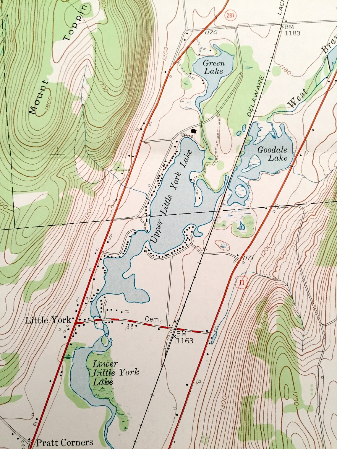 Antique Homer New York 1955 US Geological Survey Topographic Etsy