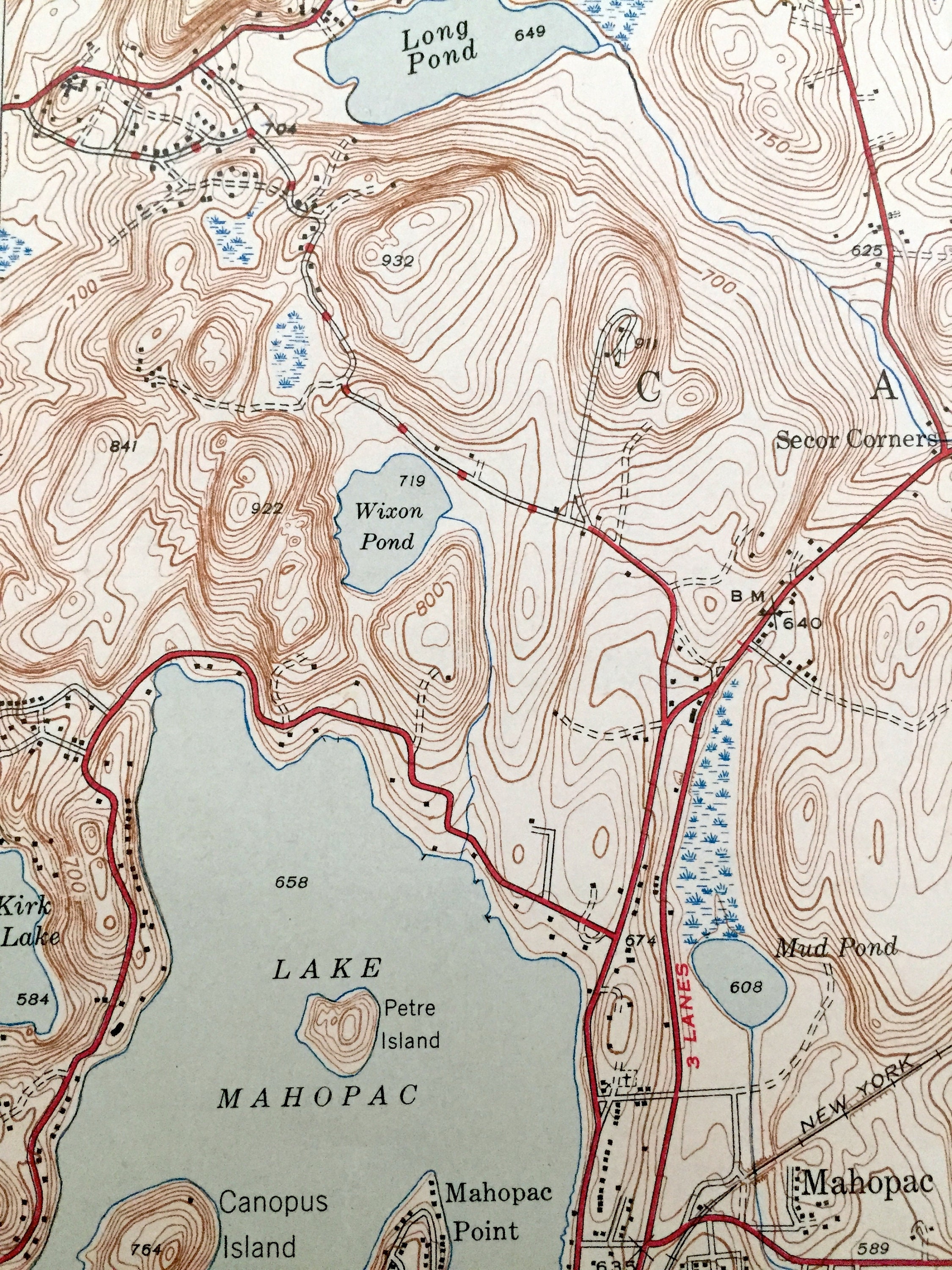 Antique Lake Carmel New York 1944 US Geological Survey Etsy