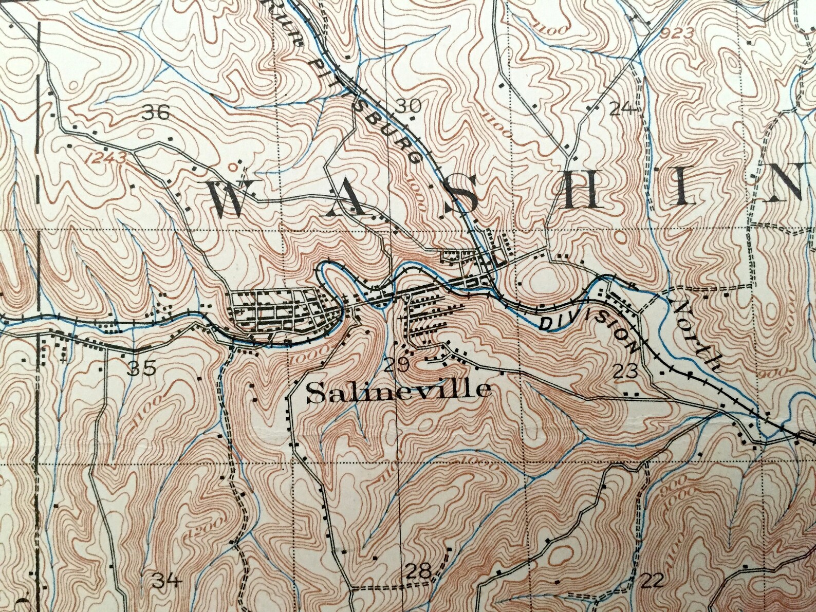 Antique Salineville Ohio 1905 US Geological Survey Etsy
