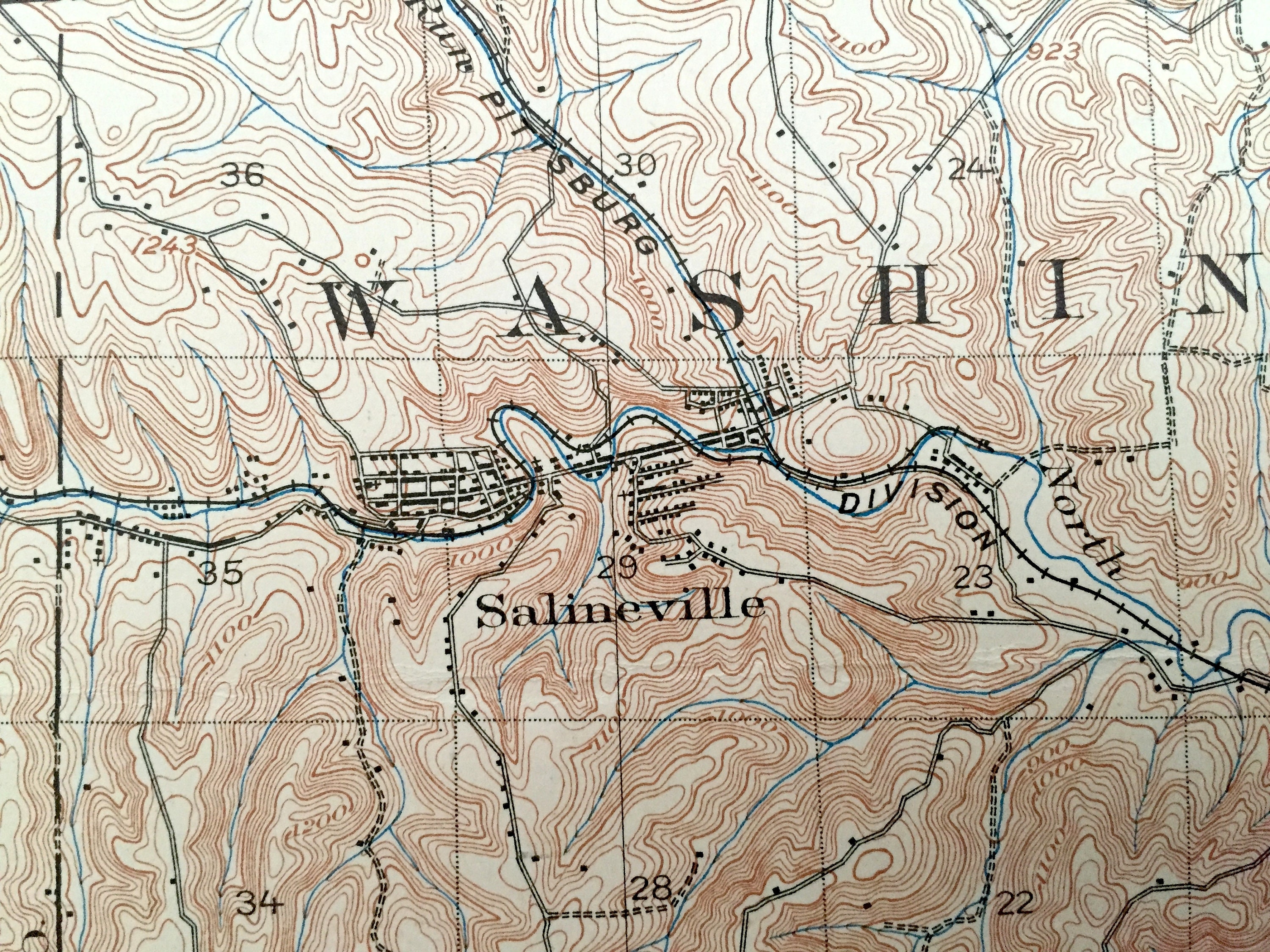 Antique Salineville Ohio 1905 US Geological Survey Etsy