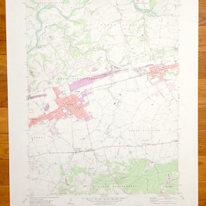 Antique Palmyra, Pensilvania 1969 Mapa topográfico del servicio geológico estadounidense – Líbano, Condado del Delfín, Annville, Palmdale, North Annville, PA