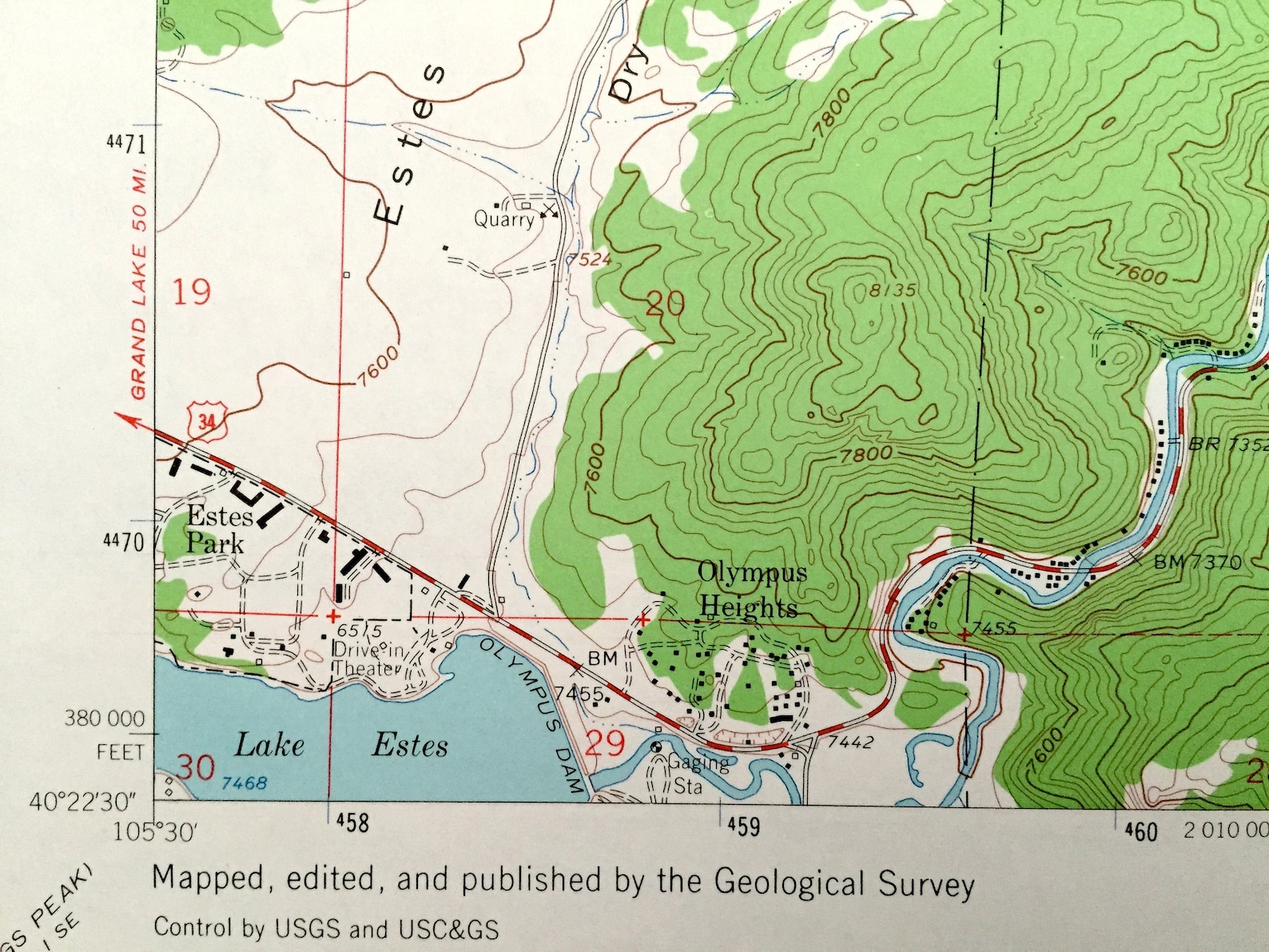 Antique Glen Haven Colorado 1962 US Geological Survey Etsy