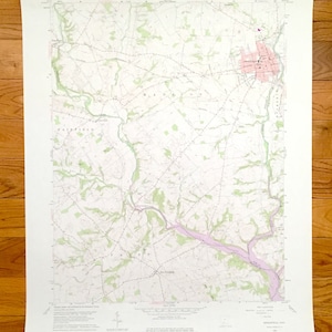 Antike Greenfield, Ohio 1960 US Geological Survey topographische Karte – Highland, Ross County, Madison, Fairfield, Buckskin Paint Creek Lake OH