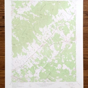 Antique Keswick, Virginie 1964 US Geological Survey Carte topographique – Louisa, Albermarle County, Cismont, Cobham, Rugby, Campbell, Farm, VA