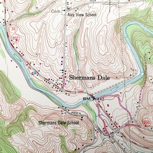 Antique Shermans Dale, Pennsylvania 1952 US Geological Survey ...