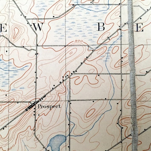 Antique Muskego, Wisconsin 1901 US Geological Survey Topographic Map – Waukesha, Milwaukee County, Wind Lake Waterford St buying Martin Prospect WI