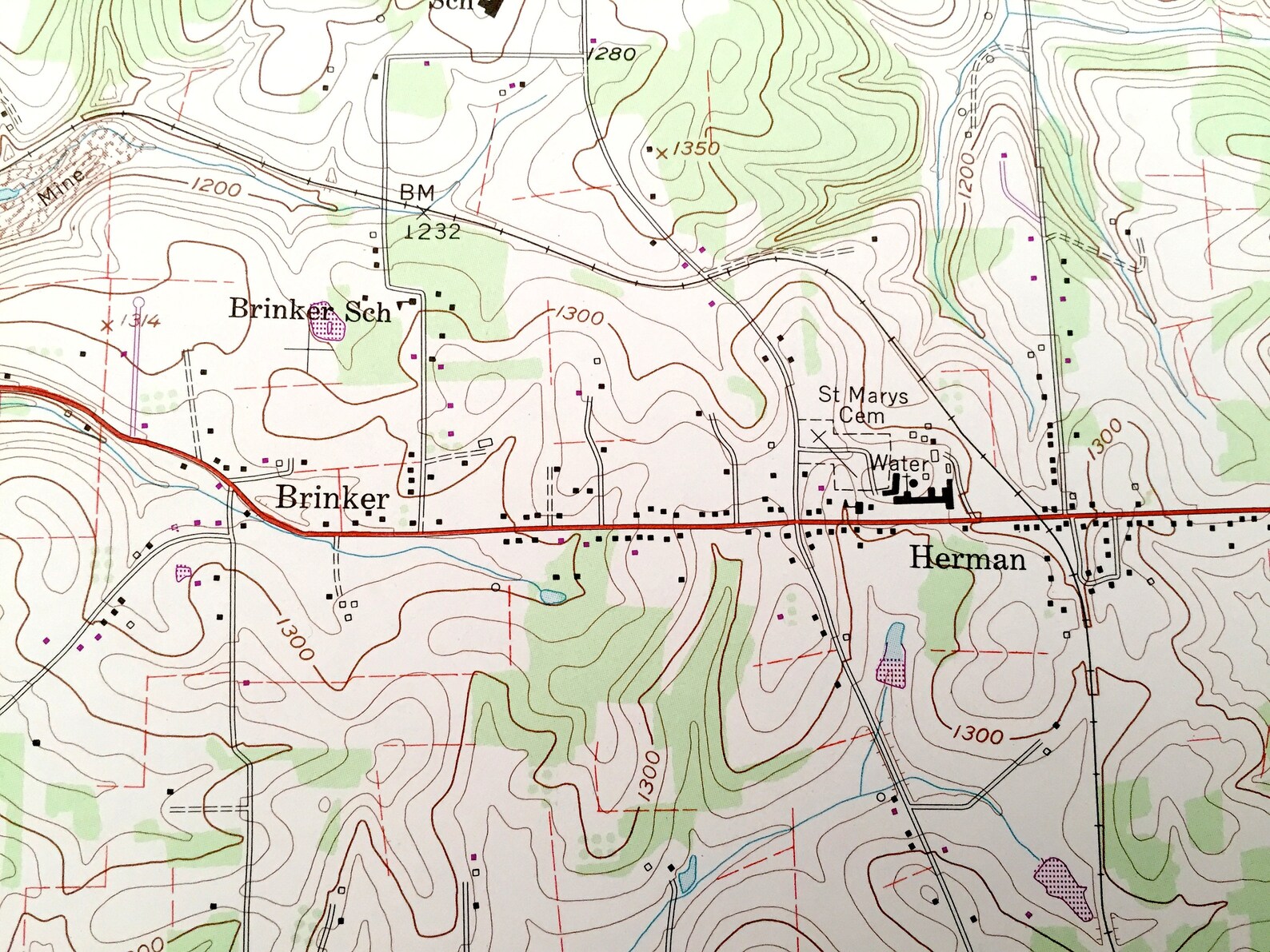 Antique Saxonburg Pennsylvania 1958 US Geological Survey Etsy