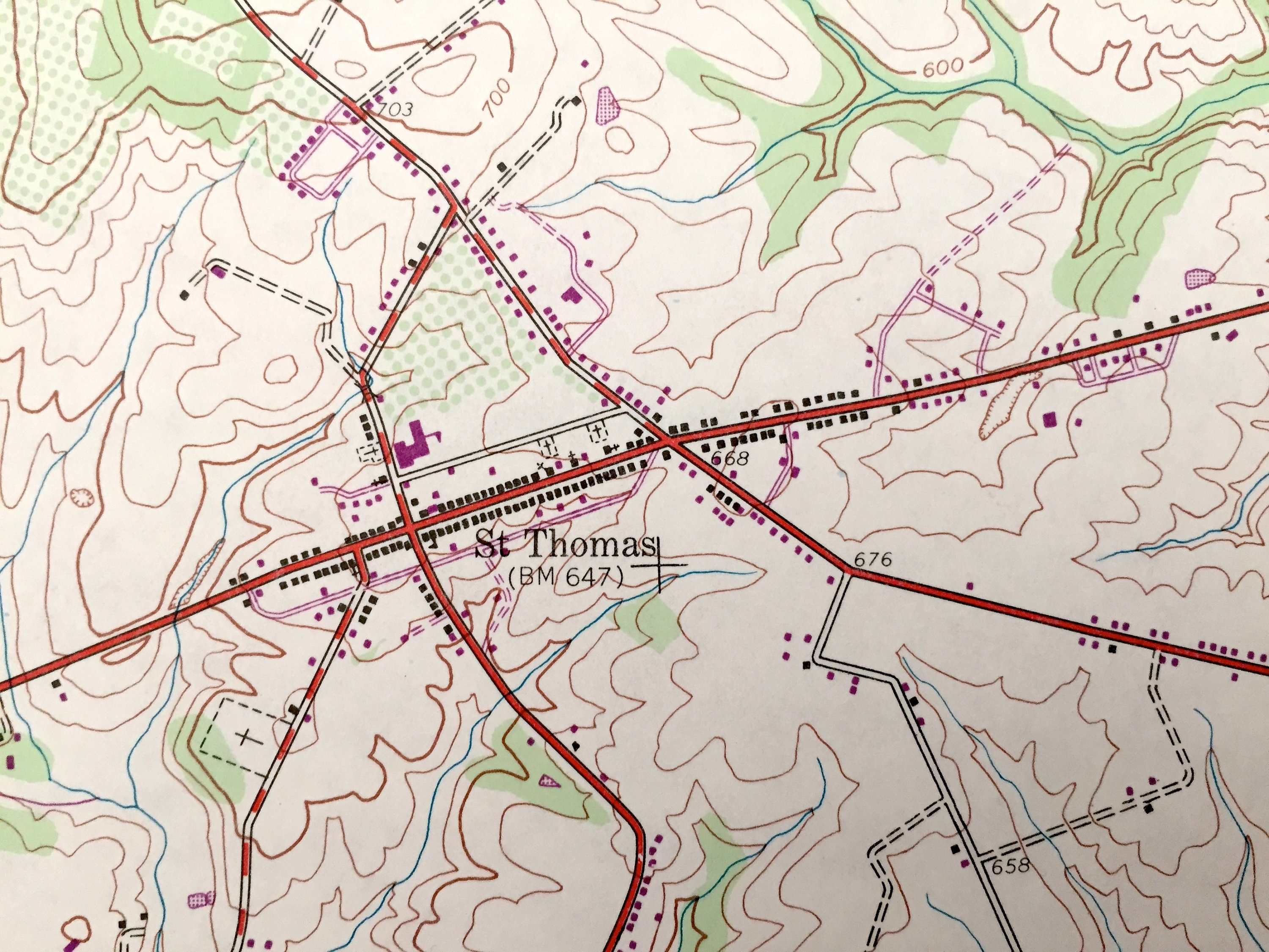 Antique St. Thomas Pennsylvania 1944 US Geological Survey Etsy