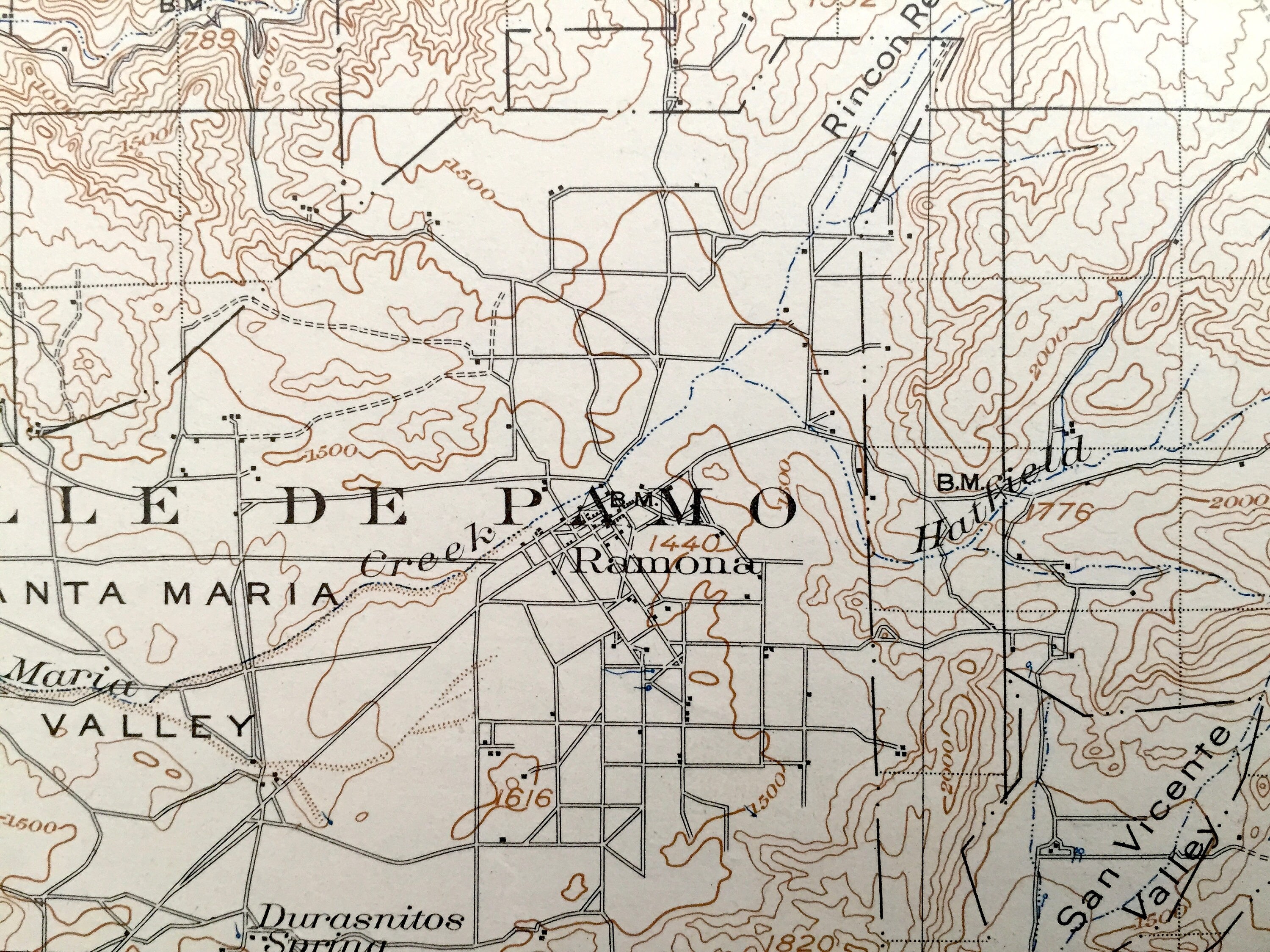 Antique Ramona California 1903 US Geological Survey  Etsy