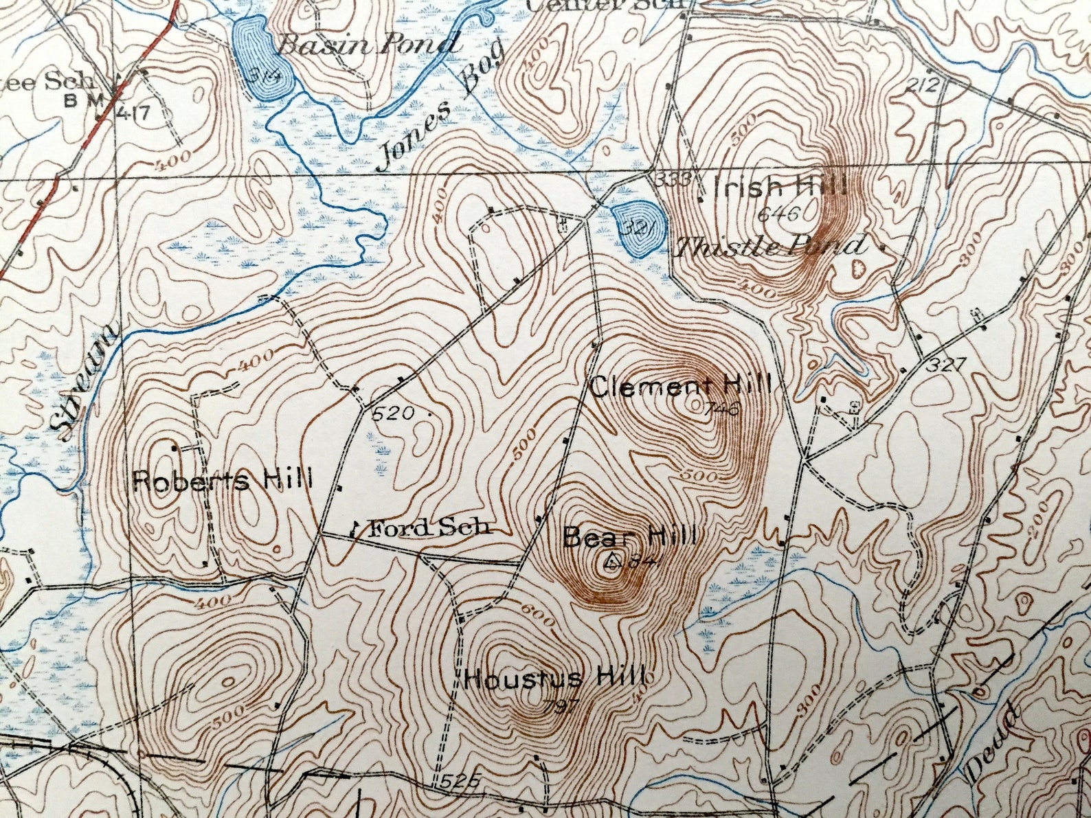 Antique Brooks Maine 1932 US Geological Survey Topographic Etsy