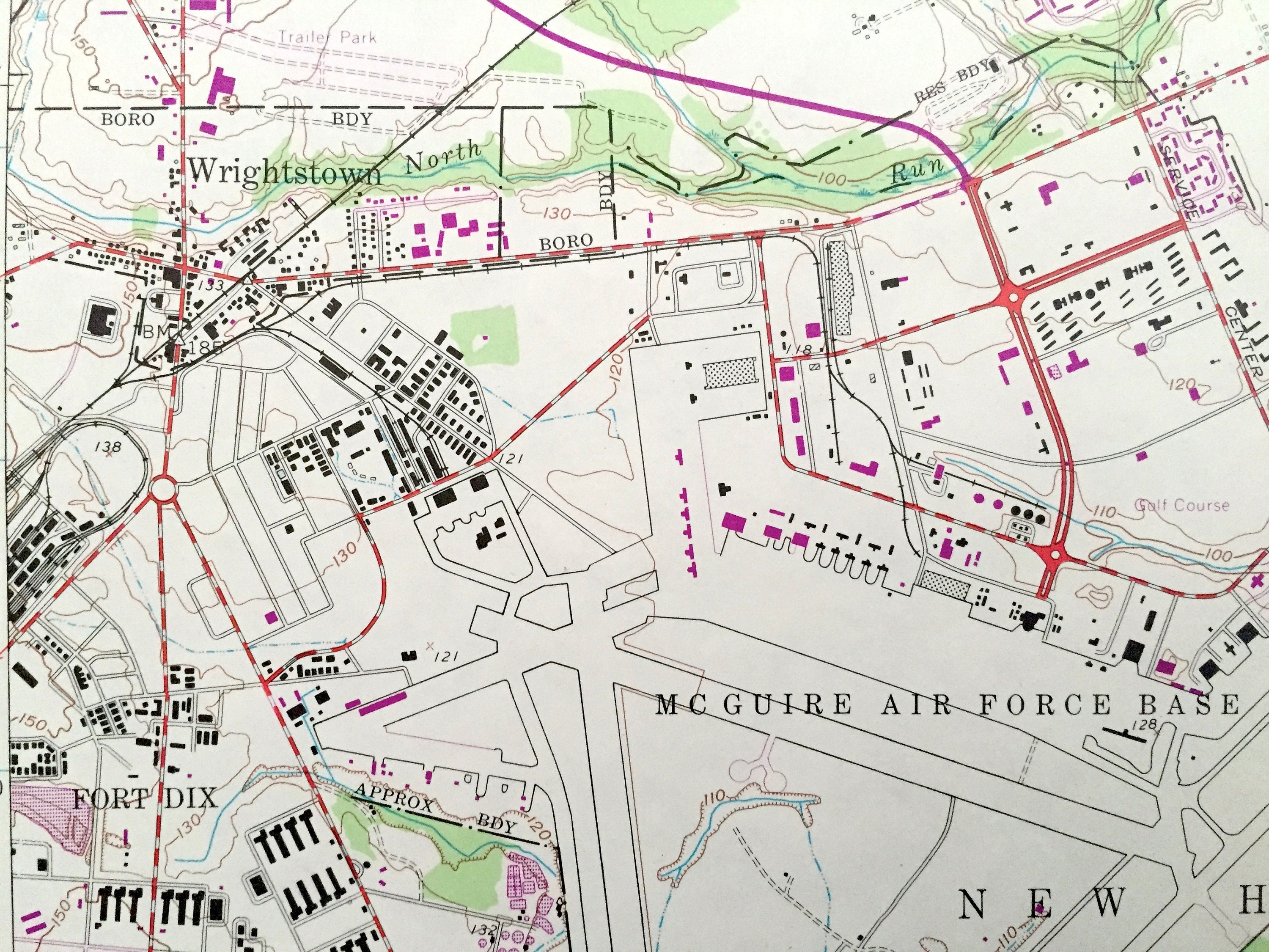 Antique New Egypt New Jersey 1957 US Geological Survey Etsy