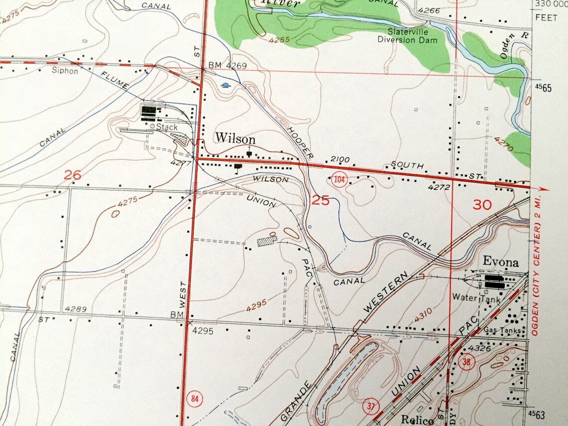 Antique Roy Utah 1955 US Geological Survey Topographic Map Etsy