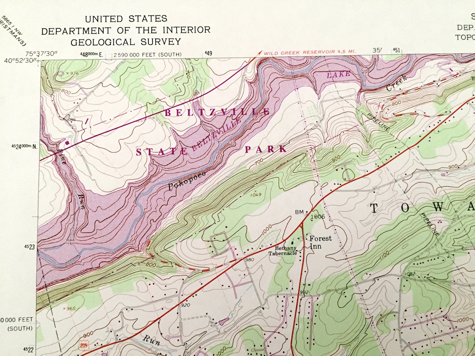 Antique Palmerton Pennsylvania 1960 US Geological Survey Etsy