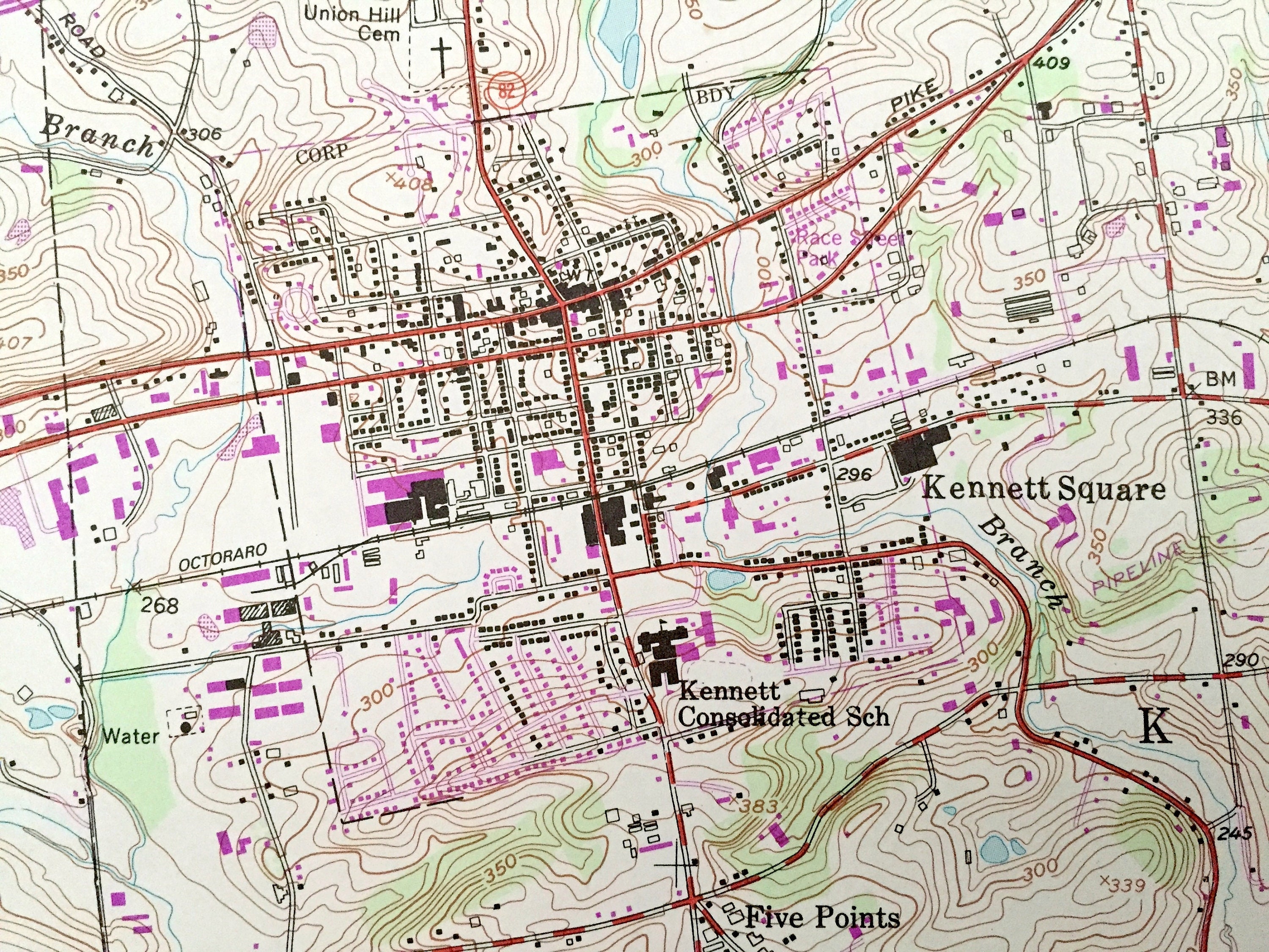 Antique Square Pennsylvania 1954 US Geological Survey Etsy UK