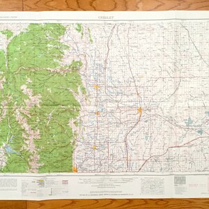 Ancienne carte topographique de Greeley, Colorado, 1964 US Geological Survey - Loveland, Longmont, Boulder, Fort Lupton, Eaton, Fort Collins, Evans