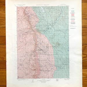 Antique Fort McKinney, Wyoming 1906 US Geological Survey Carte topographique – Johnson County, Hazelton, Buffalo, Bighorn Mountains, Klondike WY