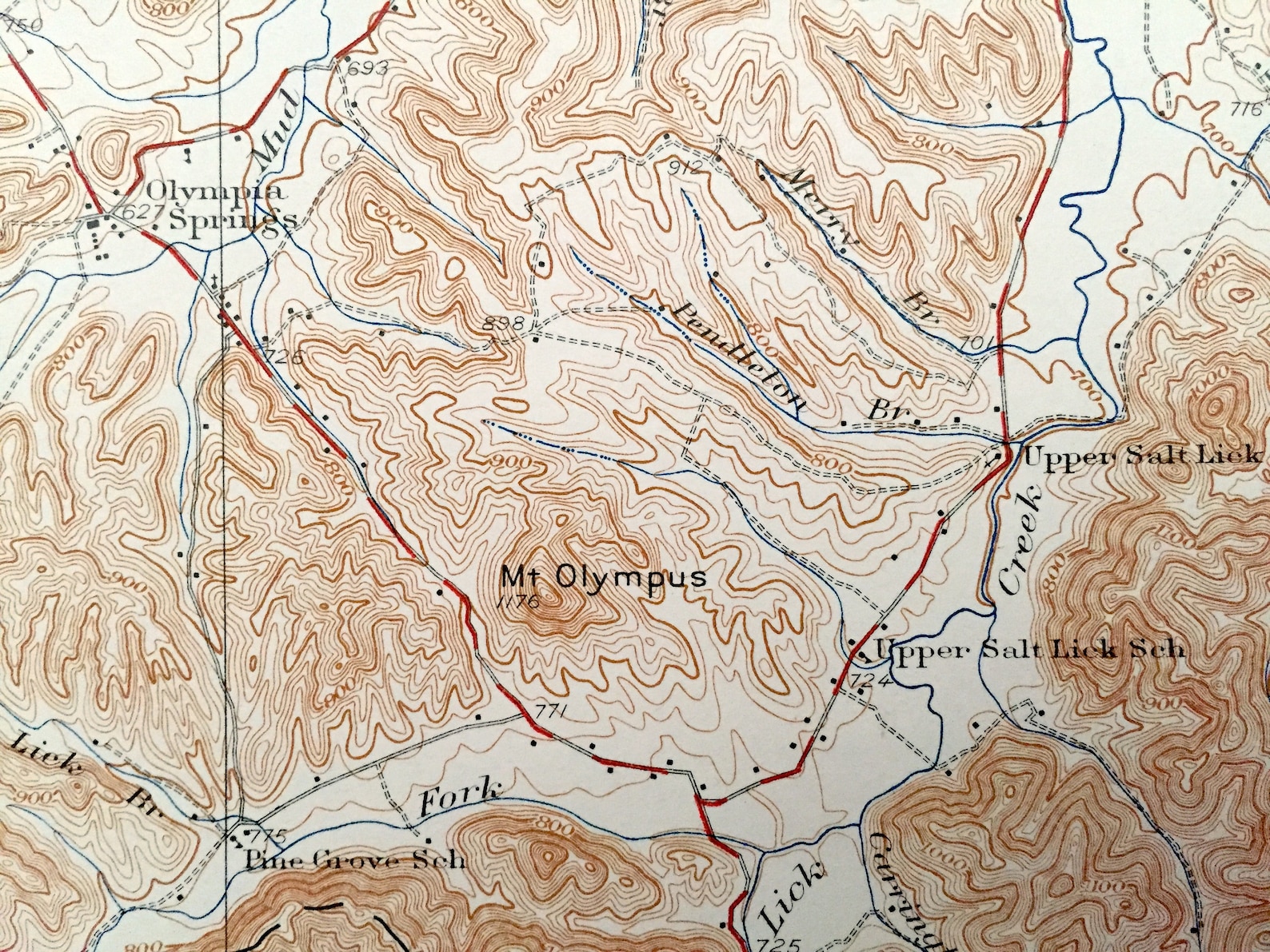 Antique Salt Lick Kentucky 1934 US Geological Survey Carte Etsy