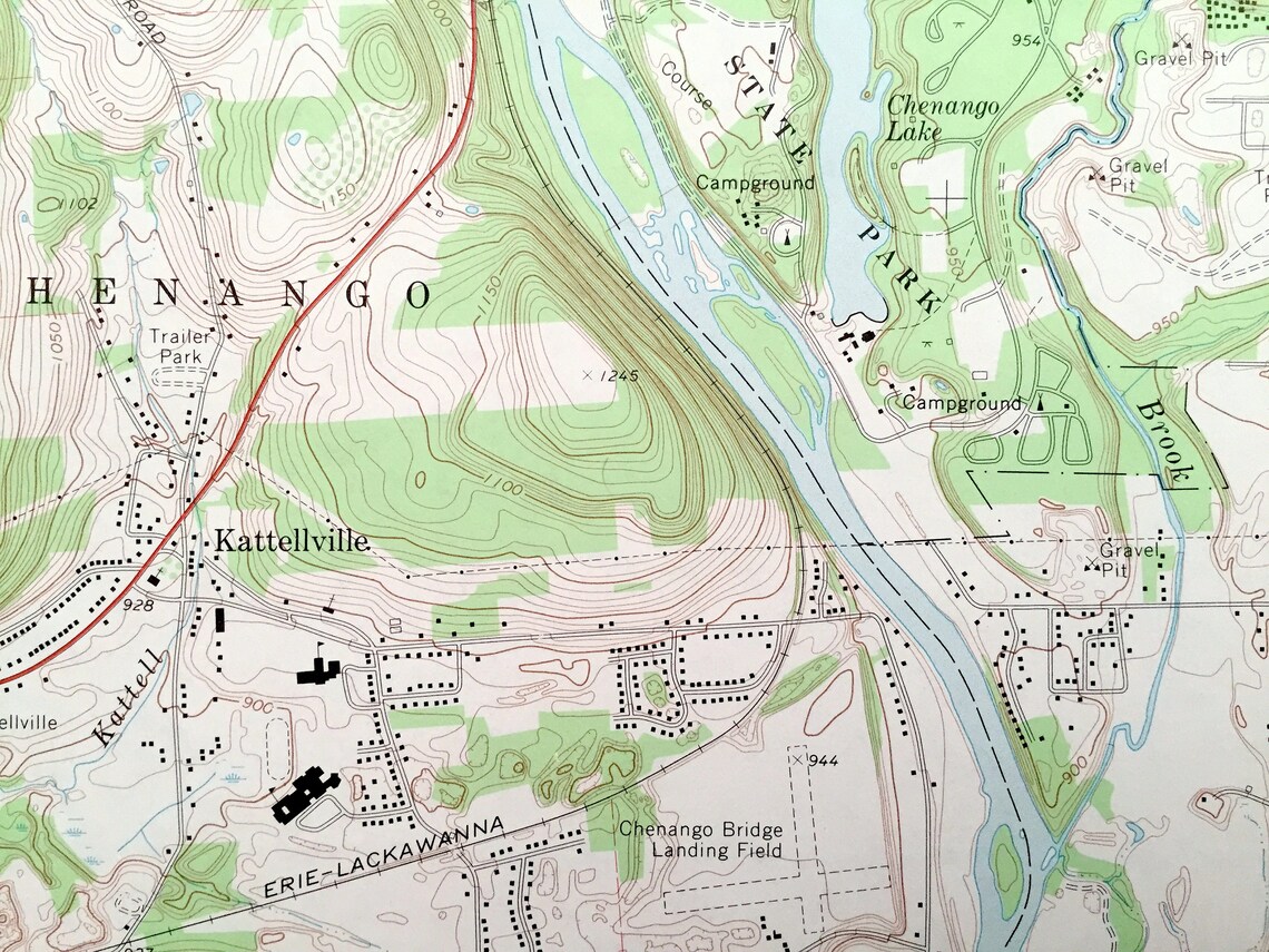 Antique Chenango Forks New York 1968 US Geological Survey Etsy