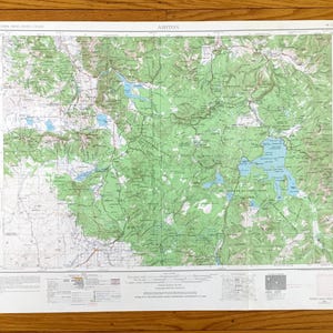 Antique Ashton, Idaho, 1955 US Geological Survey Carte topographique - Parc national de Yellowstone, Big Springs, Teton, Targhee, Wyoming, ID