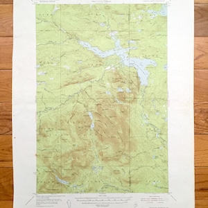 Antiker Traveler Mountain, Maine 1955 US Geological Survey Topographie Karte – Baxter State Park, Penobscot, Piscataquis County, Grand Lake ME