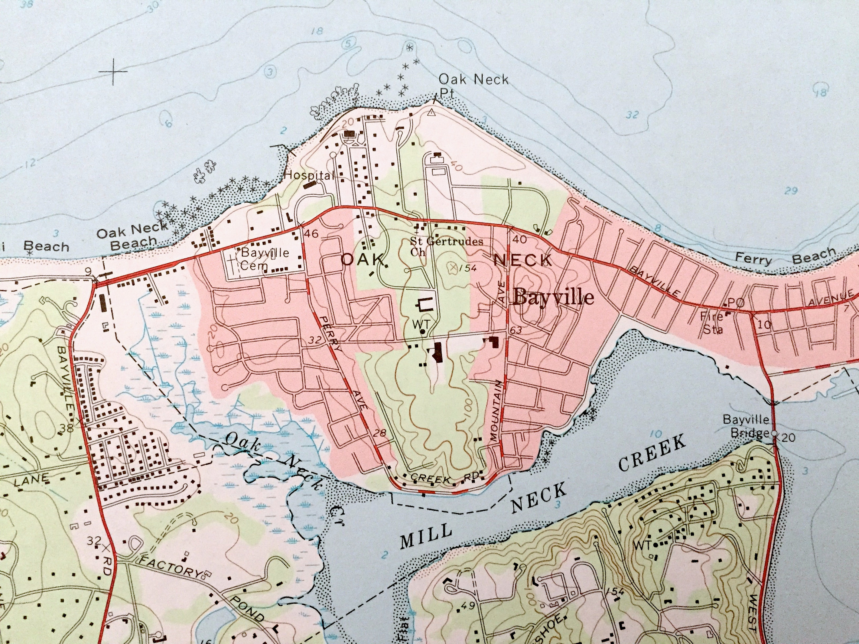 Antique Bayville New York 1967 US Geological Survey