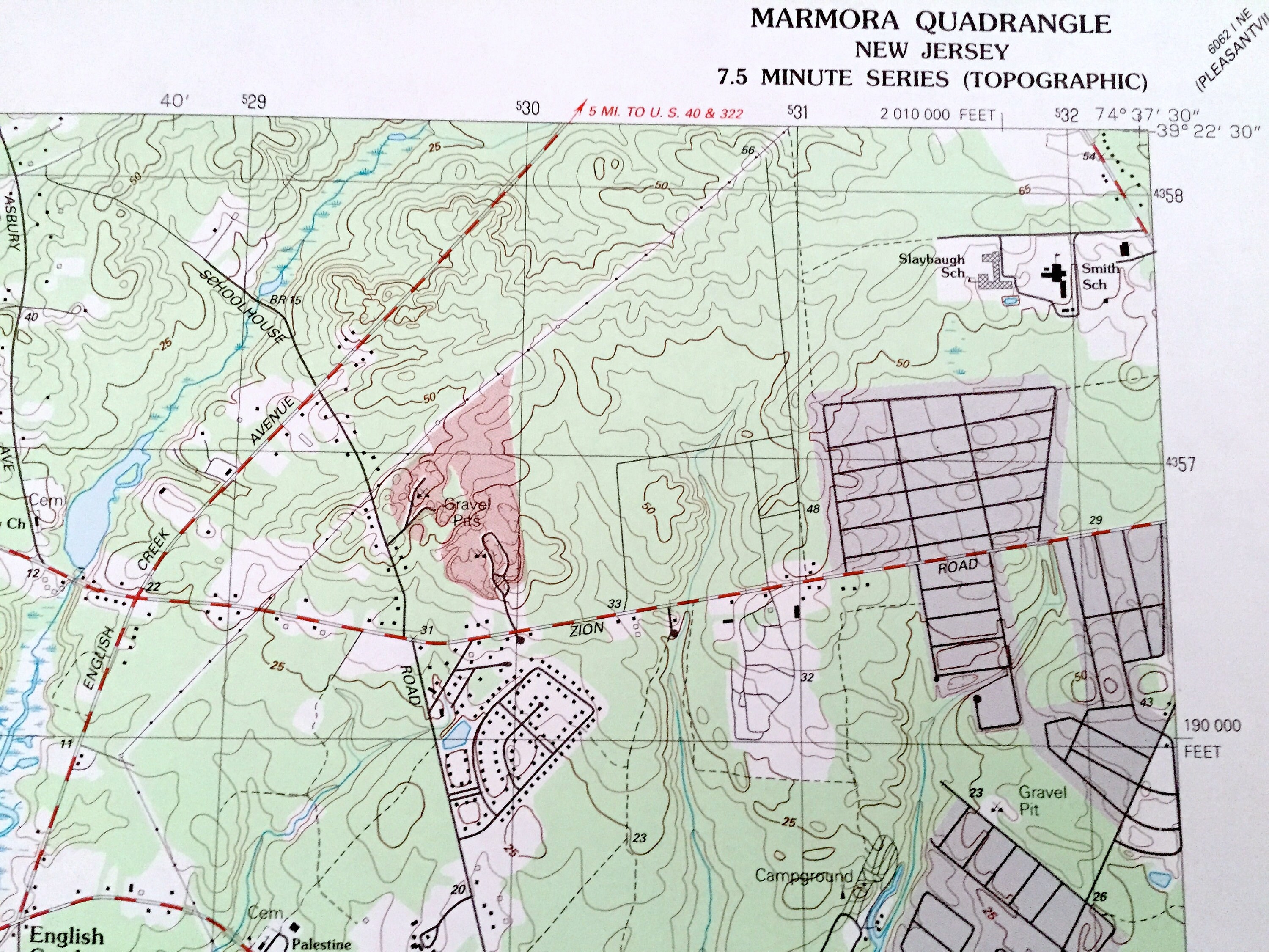 Antique Marmora New Jersey 1989 US Geological Survey Etsy