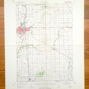 Antique Austin, Minnesota 1954 US Geological Survey Topografische Kaart – Mower County, Lansing, Red Rock, Dexter, Austin, Windom, Marshall, MN