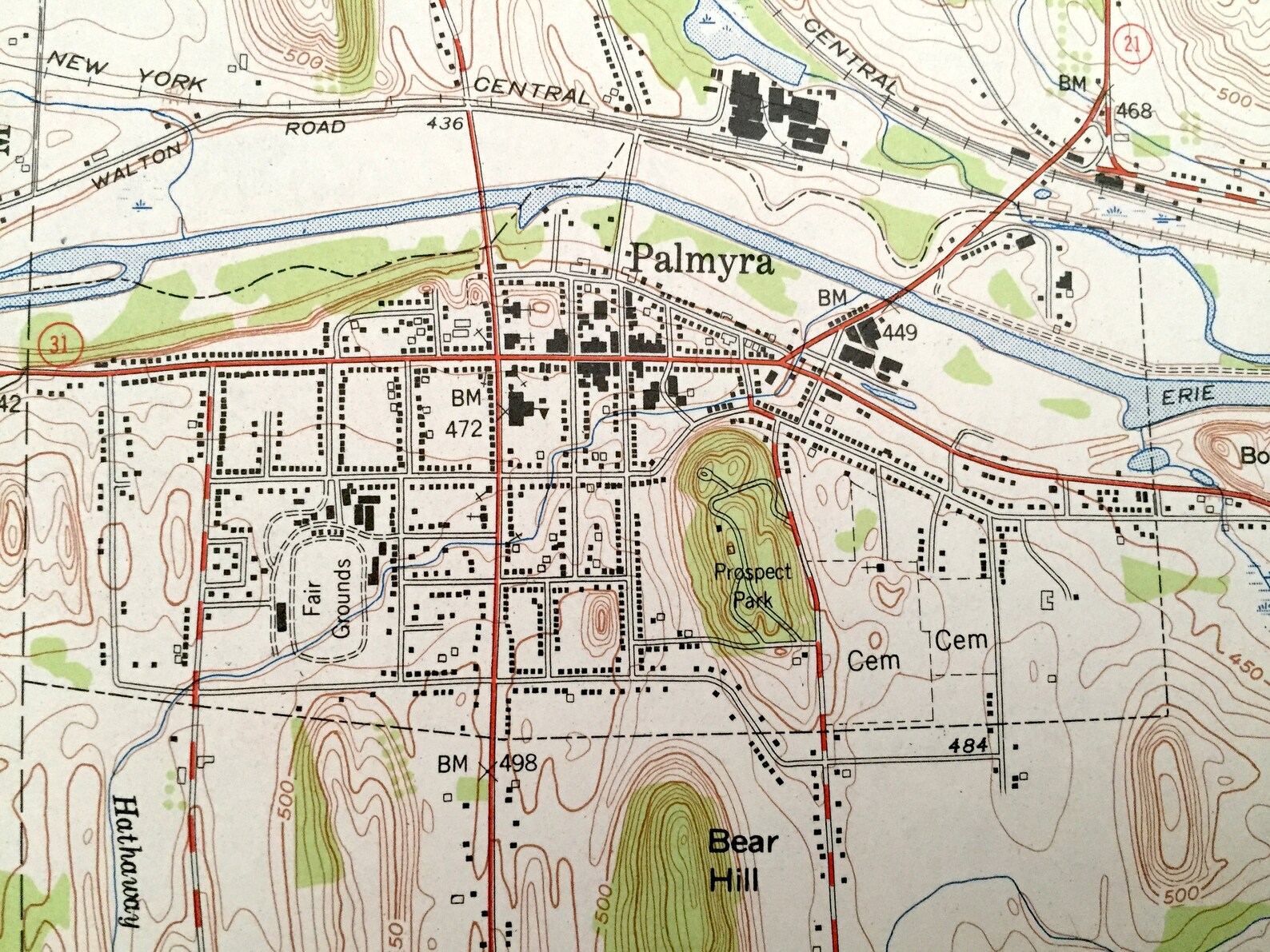 Antique Palmyra New York 1952 US Geological Survey Etsy